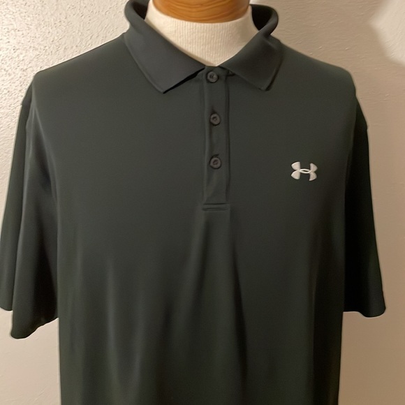UNDER ARMOUR Men's Short Sleeve Loose Fit Heat Gear Polo Shirt size 2XL EUC - Picture 4 of 13